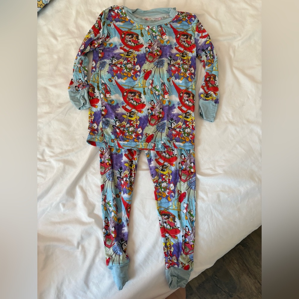 Vibrant Cartoon Print Pajama Set